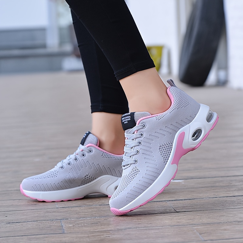 womens air cushion sports shoes casual low top running walking trainers breathable shock absorbing sneakers details 3