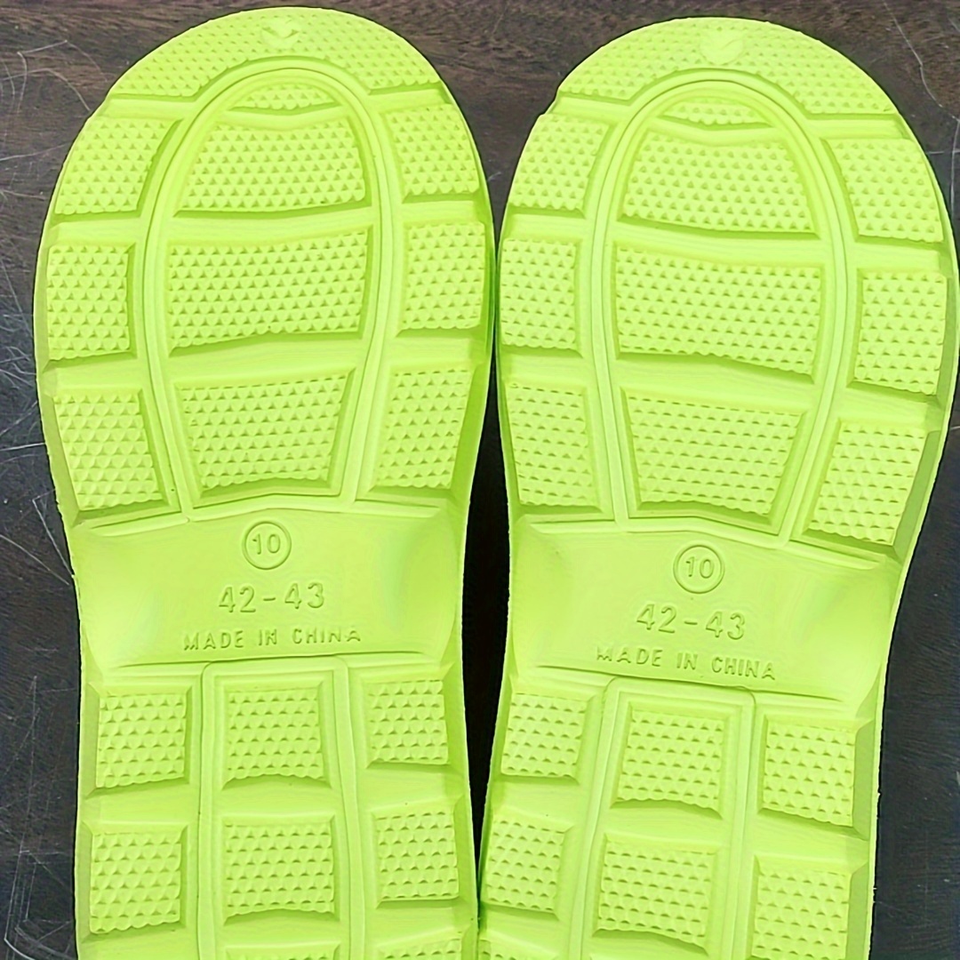 womens knit stitching chef work shoes solid color waterproof slip on shoes outdoor garden work shoes details 9