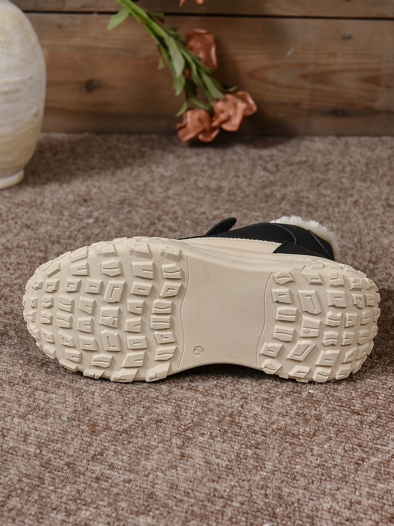 plush lined ankle boots, womens plush lined ankle boots fashion heightening lace up platform boots winter warm outdoor short boots details 7