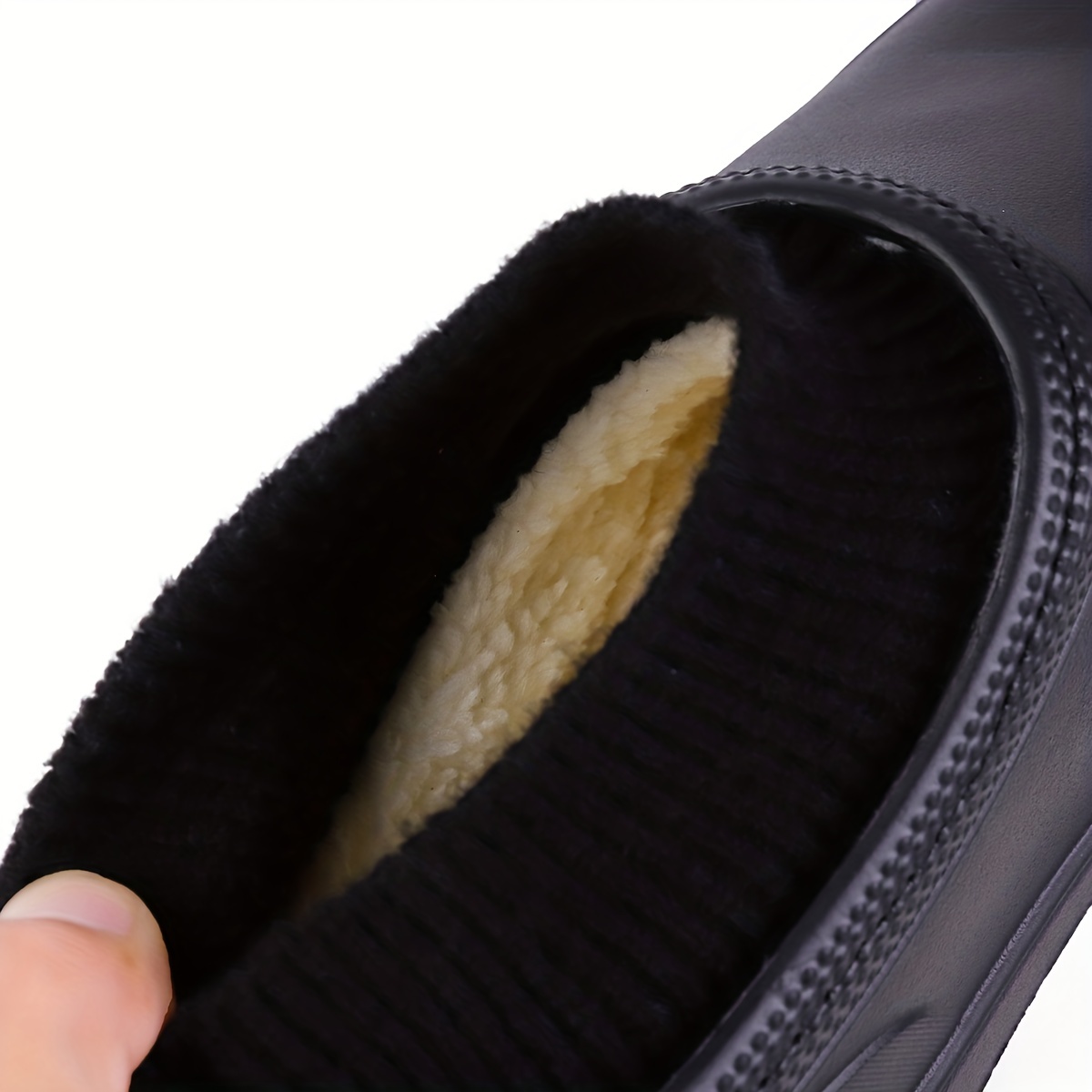 womens plush chef work shoes waterproof slip on anti slip garden shoes comfortable work ankle boots details 8